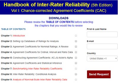 chance-corrected agreement coefficients (CAC)